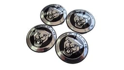 T2H58380 — Jaguar Road Wheel Badge Set – Black Background – 4 Pieces