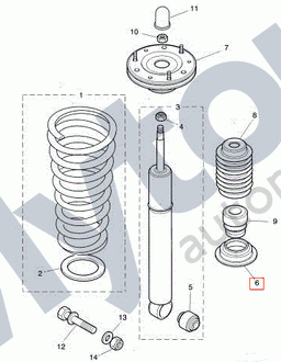 MJA2166BC — Front Spring - Lower spring pan