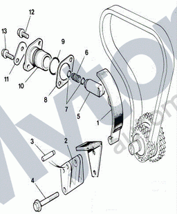 EAC4557 — Housing Gasket - Timing chain, chain tensioner piston