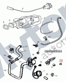 XR818050 — Fuel filler flap - Striker