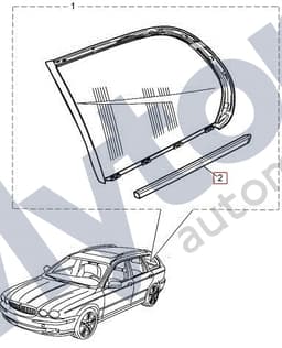 C2S20662 — Estate rear side glass waist finisher - LH