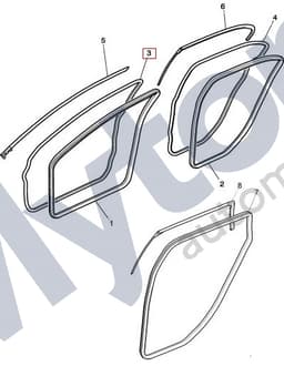 C2S50582 — Front door seal - Primary - RH or LH