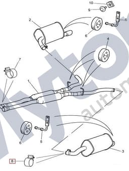 XR89283 — Exhaust Clamp - Downpipe to intermediate pipe