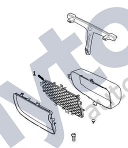 C2C36780 — Front grille mesh - Chrome - R/H