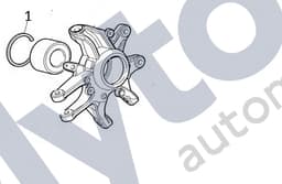 C2C6632 — Rear hub - bearing retaining clip.
