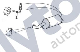XR849454 — Exhaust Mounting Bracket - RH Rear