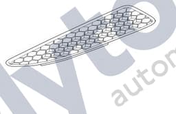 T2R9766 — Bonnet vent finisher - L/H - Black satin - honeycomb style