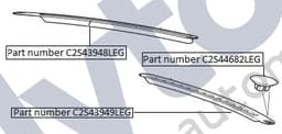 C2S43949LEG — Windscreen demister grille - RH