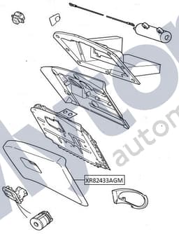 XR82433AGM — Glovebox lid - Almond