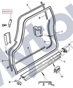 BBC5534 — Right hand door seal - Finisher