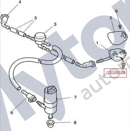 JZS100108 — Headlamp wash system -Screw/washer