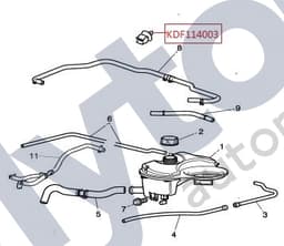KDF114003 — Pipe clip - Arrow head type