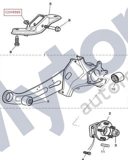 C2S45985 — Rear suspension - Mounting bracket - Flanged nut