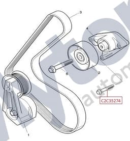 C2C35274 — Idler pulley bracket - Bolt