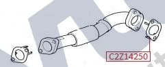 C2Z14250 — Inlet Tube to Exhaust - Gasket