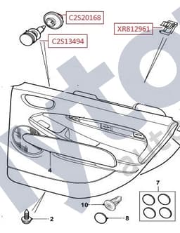 C2S20168 — Front or rear door casing - Insert fitting