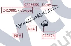 C419885 — Handbrake cable - Coupe