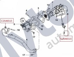 C2S46515 — EGR pipe to manifold - Nut