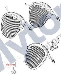 XR849704 — Grille to bumper - Nut