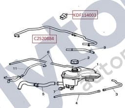 C2S20884 — Water hose - Engine to manifold