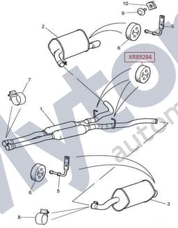 XR89284 — Exhaust system - Mounting rubber