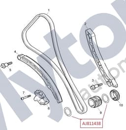 AJ811438 — Primary timing chain - Friction washer