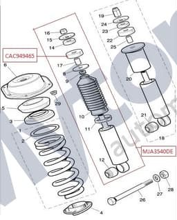 MJA3540DE — Rear shock absorber