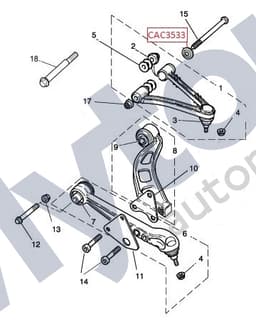 CAC3533 — Upper Wishbone Washer - Inner
