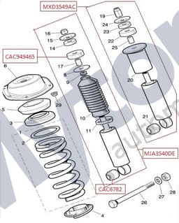 CCC6782 — Rear shock absorber - lower bush