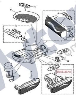 LNA5180AA — Interior bulb - 5w