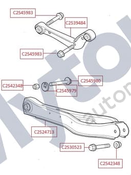 C2S45979 — Rear (lower rear) -  Control arm - Adjustment cam