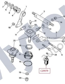 C29979 — Front upper wishbone - Rubber mount