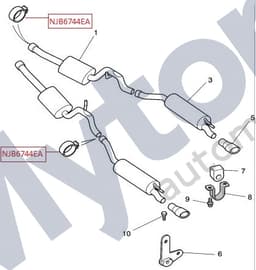 NJB6744EA — Exhaust clamp