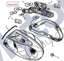 XR812403 — Indicator bulb - Clear - Headlamp and/or rear lamp