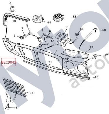 L/H Headlamp surround (bezel) - Chrome