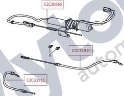 C2C31911 — Electric parkbrake system - L/H cable