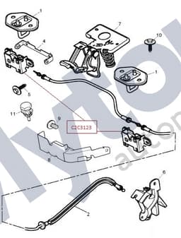 C2C3123-A — Bonnet - Primary release latch mechanism