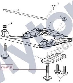 C2S45727 — Front subframe - Reinforcement bracket - Bolt
