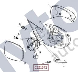 C2Z1572 — Door mirror - Moulding to body screw