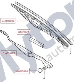 JLM20427 — Windscreen wiper - Guide channel