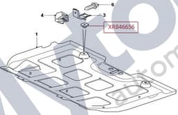 XR846656 — Front undertray and Wheel arch liner  - Plastic nut