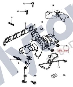 JD61240 — Turbocharger - Flange bolt