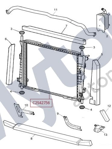 Water radiator - V6 Petrol and 2.0L Diesel