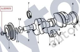 AJ89909 — Crankshaft pulley - Damper bolt