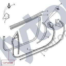 C2P16538 — Convertible - Right hand door - Aperture seal