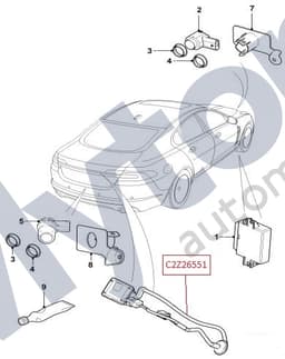 C2Z26551 — Parking aid system - Camera - Rear