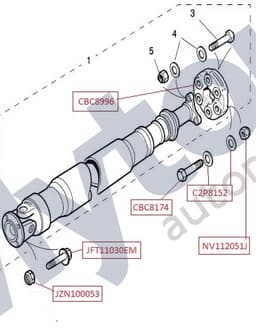 NV112051J — Propshaft coupling - locknut (pack of 5)