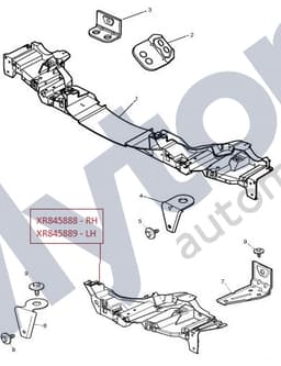 XR845889 — LH Headlamp support - Reinforcement bracket