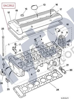 EAC2912 — Camshaft cover - Seal