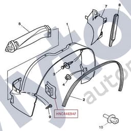 HNC4469AF — Rear brake - cooling duct